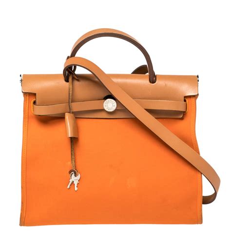 authentic hermes orange tote bucket purse|orange Hermes handbags.